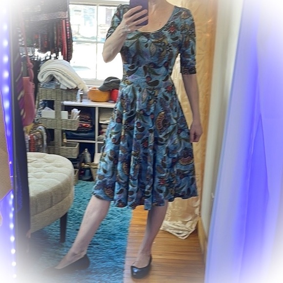 💕Beautiful Floral Lularoe Nicole Dress💕 - Picture 5 of 13